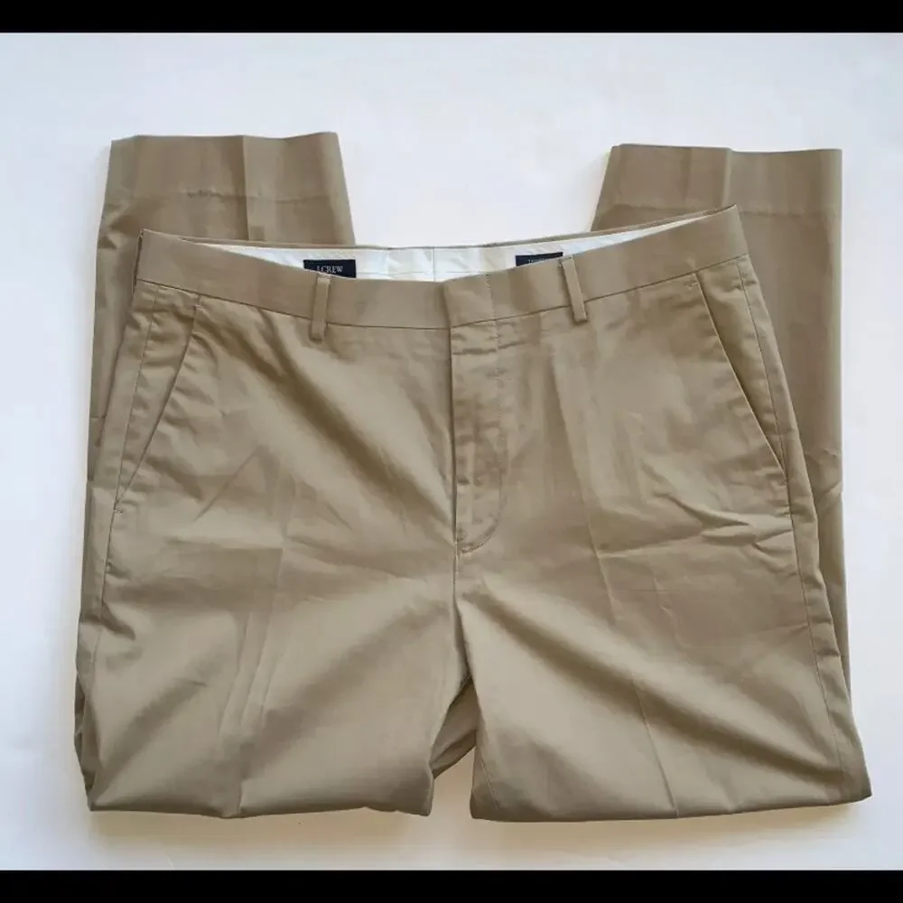 J.Crew Thompson Chino Pants Men's 38x29 Tan Khaki Straight Leg Style 12468‎